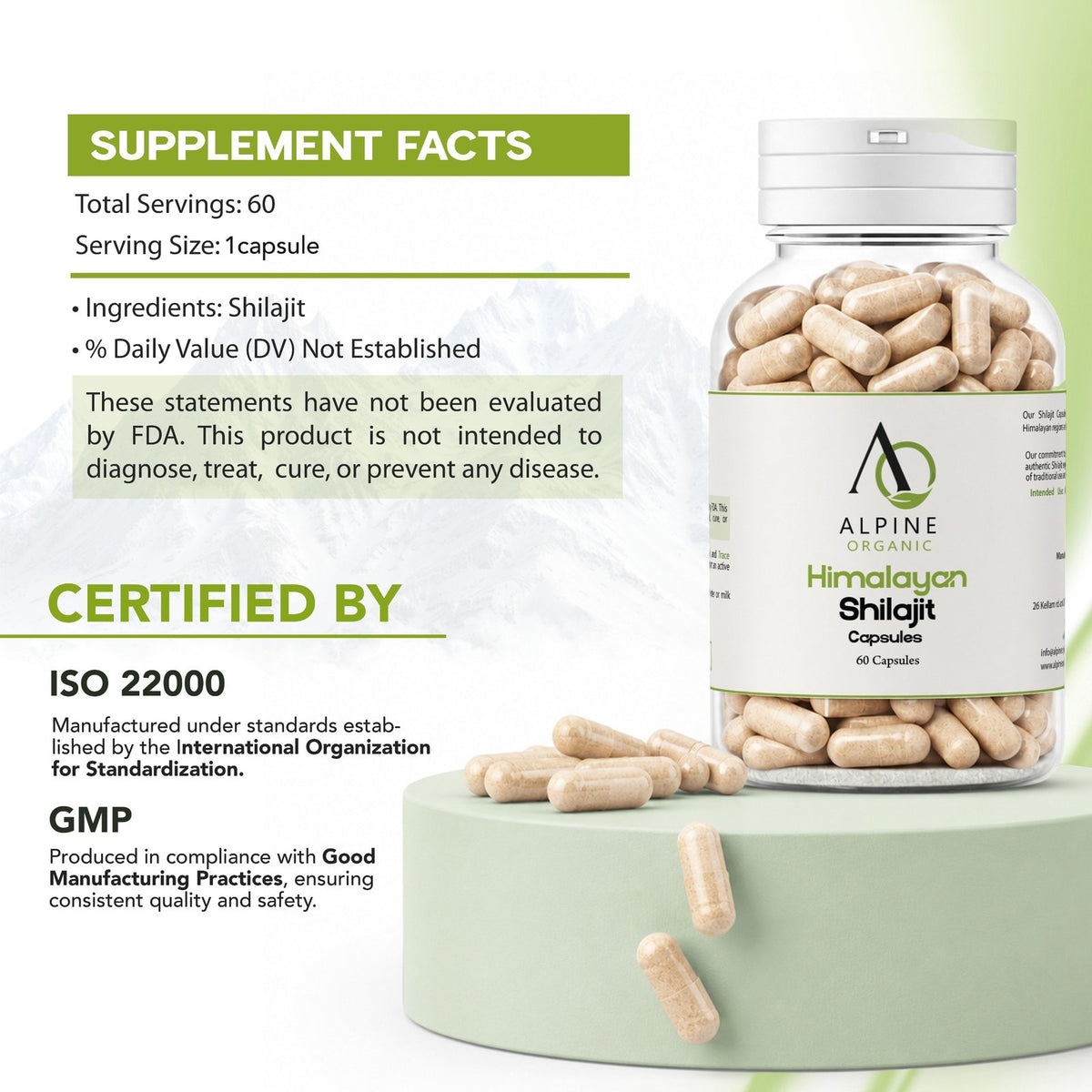 Alpine Organic Himalayan Shilajit Capsules – image 3