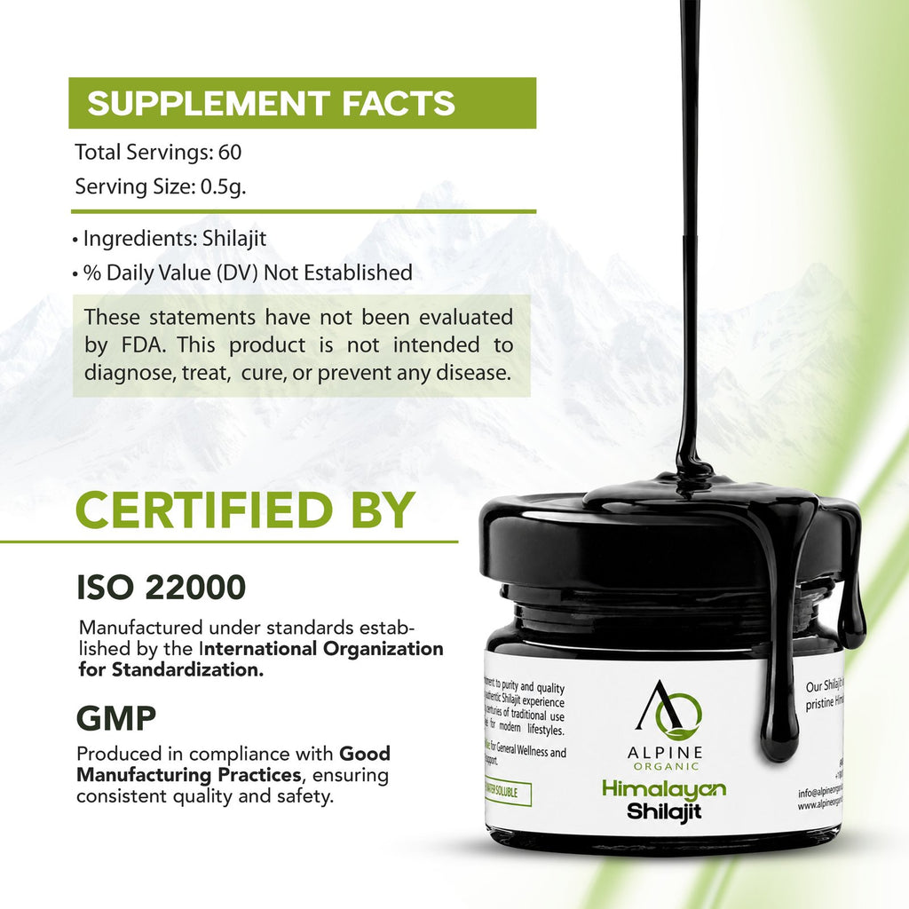Alpine Organic Himalayan Shilajit Resin 30g – image 3
