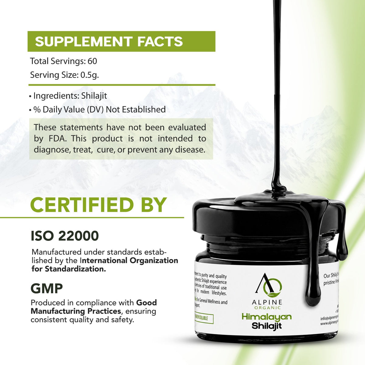 Alpine Organic Himalayan Shilajit Resin 30g – image 3